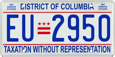 DC license plate EU2950