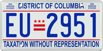 DC license plate EU2951