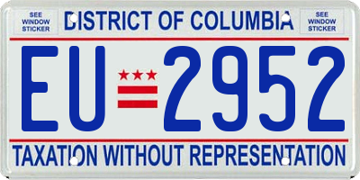 DC license plate EU2952