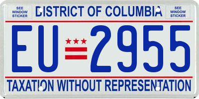 DC license plate EU2955