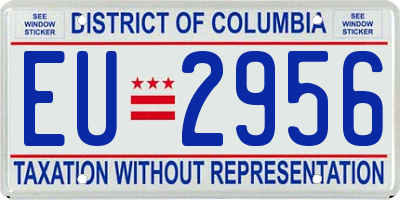 DC license plate EU2956