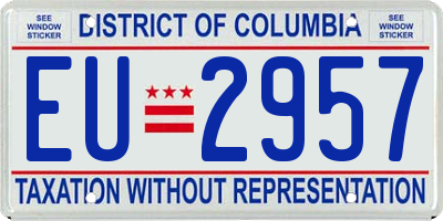 DC license plate EU2957