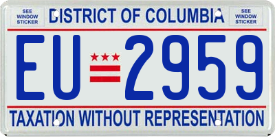 DC license plate EU2959