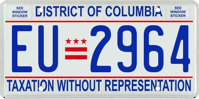 DC license plate EU2964