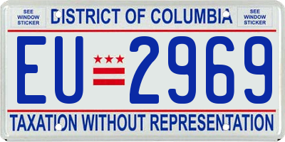 DC license plate EU2969