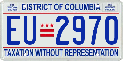 DC license plate EU2970