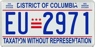 DC license plate EU2971