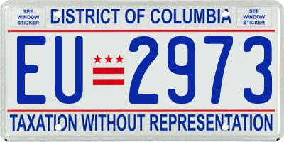 DC license plate EU2973
