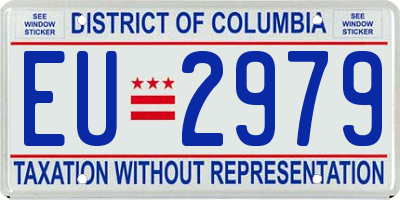 DC license plate EU2979