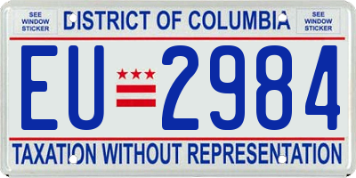 DC license plate EU2984