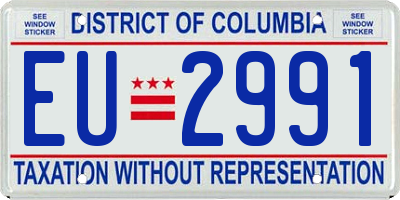 DC license plate EU2991