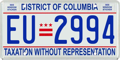 DC license plate EU2994
