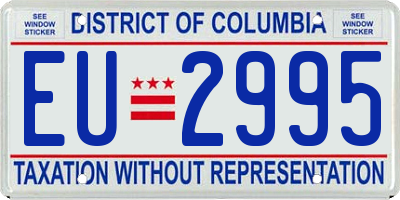 DC license plate EU2995