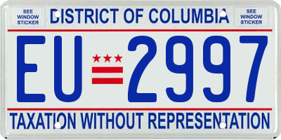 DC license plate EU2997