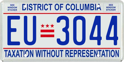 DC license plate EU3044