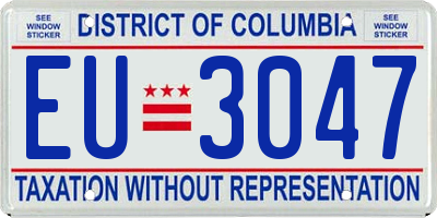 DC license plate EU3047