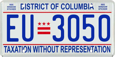 DC license plate EU3050
