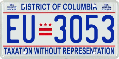 DC license plate EU3053