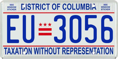 DC license plate EU3056
