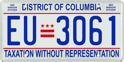 DC license plate EU3061