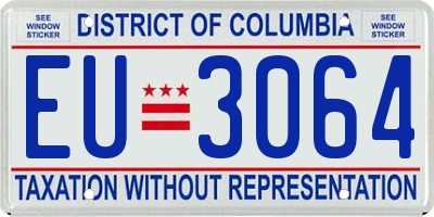DC license plate EU3064