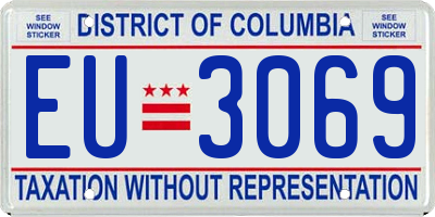 DC license plate EU3069