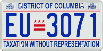 DC license plate EU3071