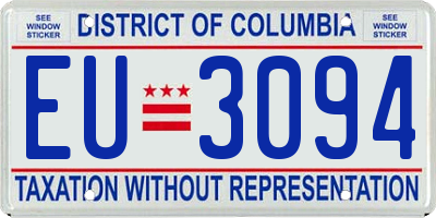 DC license plate EU3094