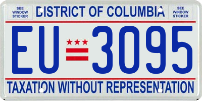 DC license plate EU3095