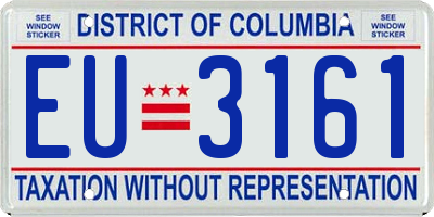 DC license plate EU3161