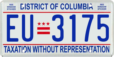 DC license plate EU3175