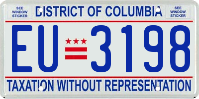 DC license plate EU3198