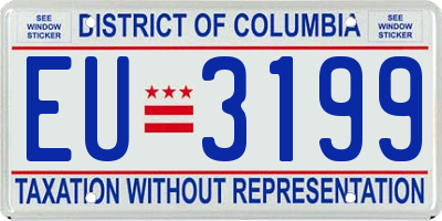 DC license plate EU3199