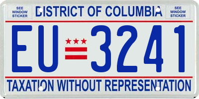 DC license plate EU3241