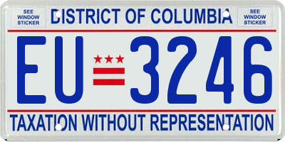 DC license plate EU3246
