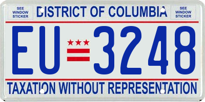 DC license plate EU3248