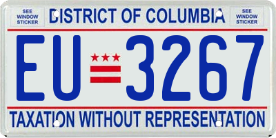 DC license plate EU3267