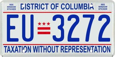 DC license plate EU3272