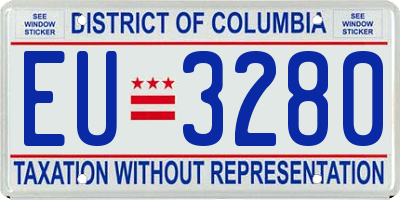 DC license plate EU3280