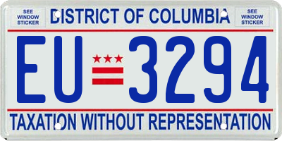 DC license plate EU3294