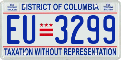 DC license plate EU3299