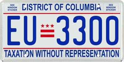 DC license plate EU3300