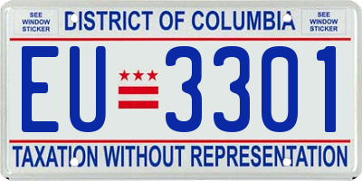 DC license plate EU3301