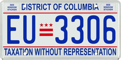 DC license plate EU3306