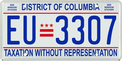 DC license plate EU3307