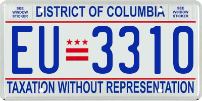 DC license plate EU3310