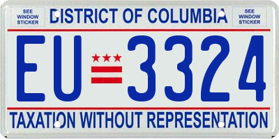 DC license plate EU3324