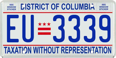 DC license plate EU3339