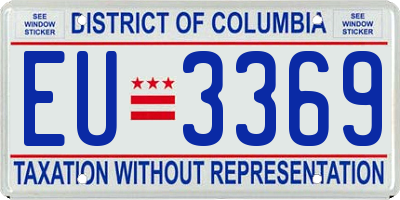 DC license plate EU3369