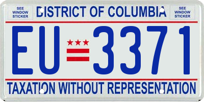 DC license plate EU3371